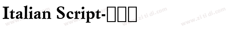 Italian Script字体转换